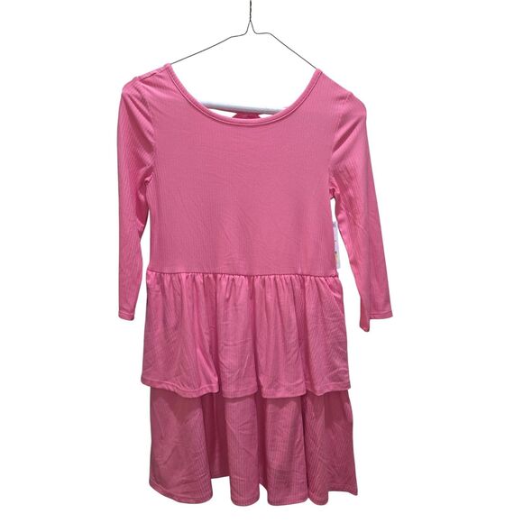 Girls Pink Tiered Dress Size S NWT by Epic Threads – Long Sleeve Ribbed Knit - Picture 8 of 10